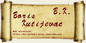 Boris Kutijevac vizit kartica